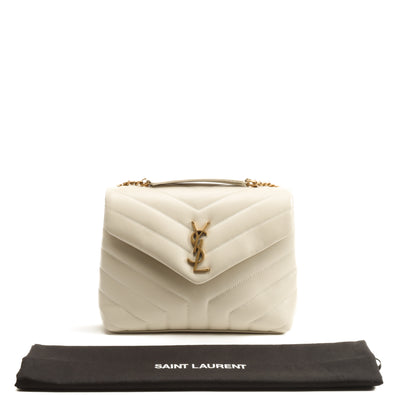 SAINT LAURENT Small LouLou Bag - Off White