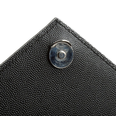 SAINT LAURENT Monogram Triquilt Envelope Bag - Black