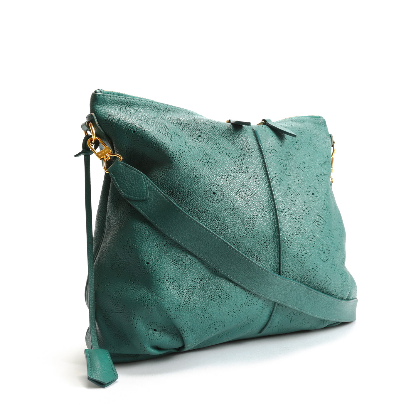 Authentic Louis Vuitton Mahina Leather Selene MM Shoulder Bag
