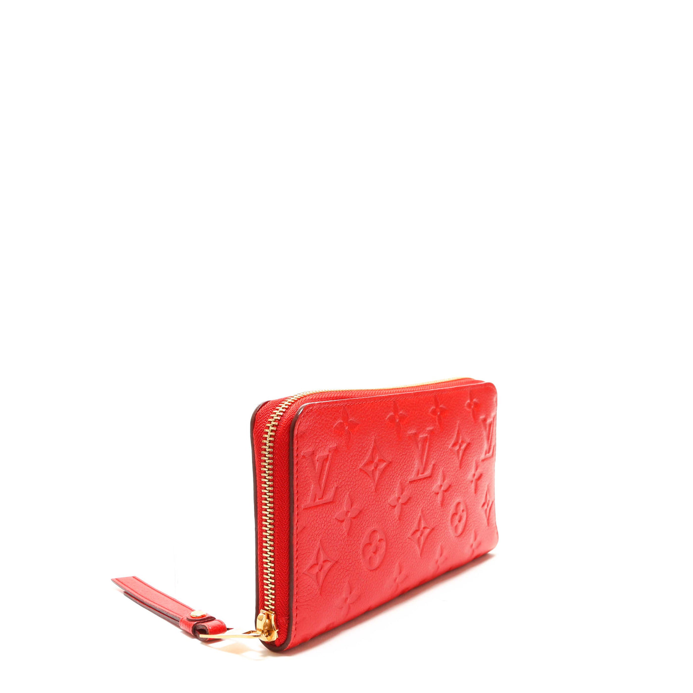 LOUIS VUITTON Empreinte Monogram Zip Around Wallet Red
