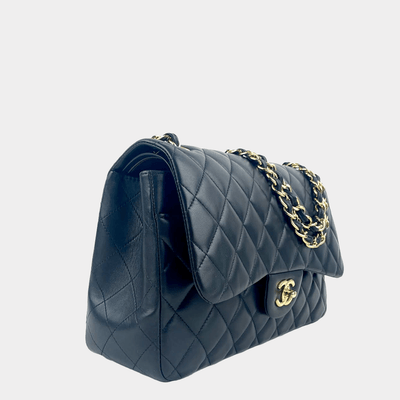 CHANEL Jumbo Dbl Flap Quilted Lambskin w/gold - ALB