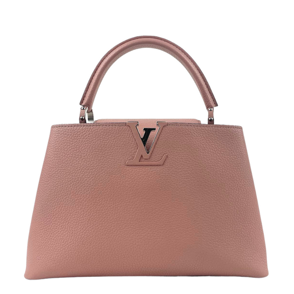 Pre-Owned Louis Vuitton Handbag Capucines MM Pink Taurillon