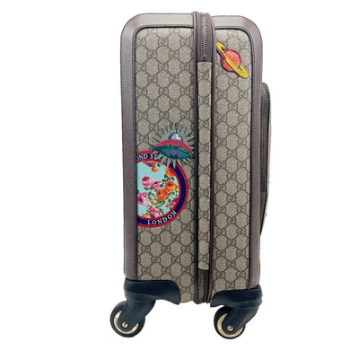 GUCCI GG Supreme Carry-On Suitcase- Travel Patches - ALB