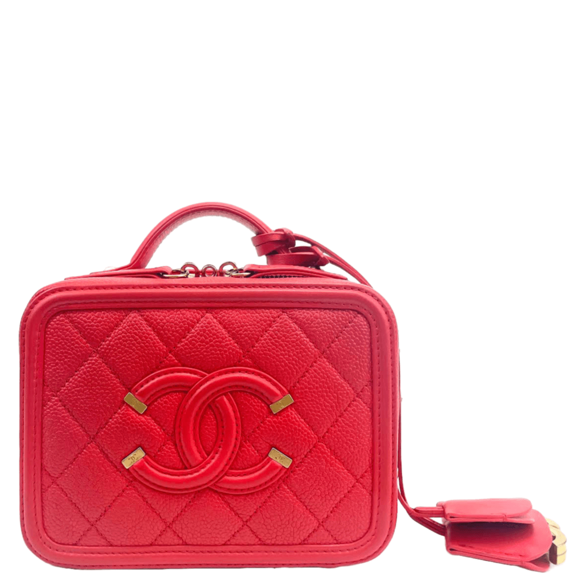 Chanel Handbag Cc Pink Timeless Tall Vanity Case
