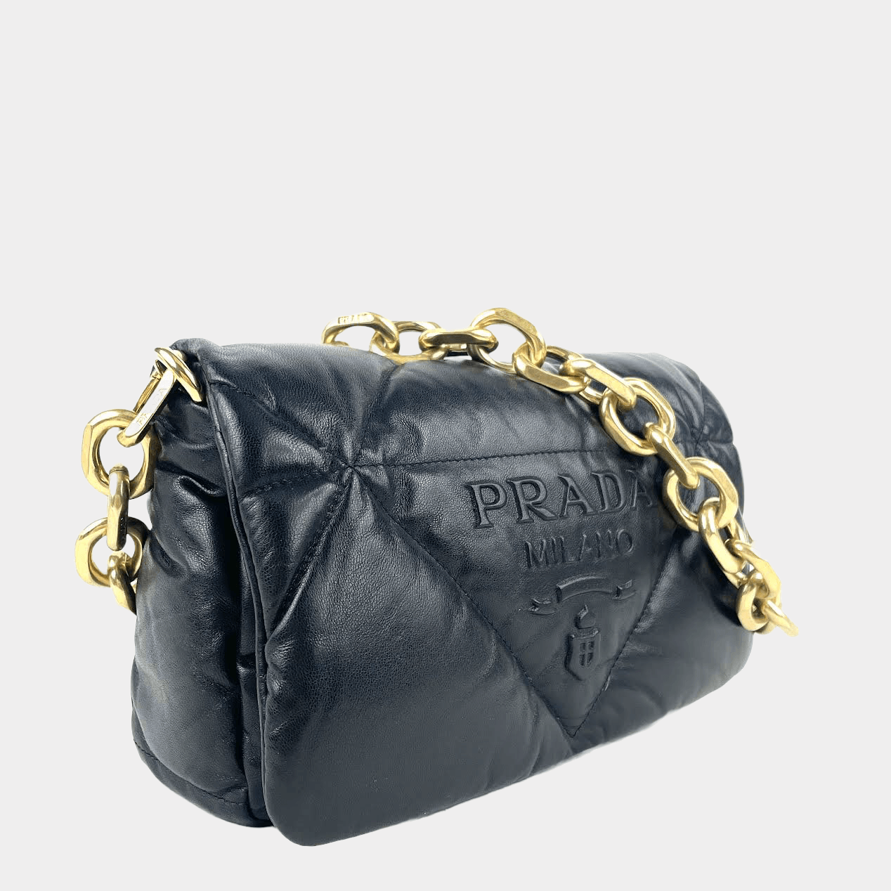 PRADA Padded Nappa Leather Shoulder Bag - ALB