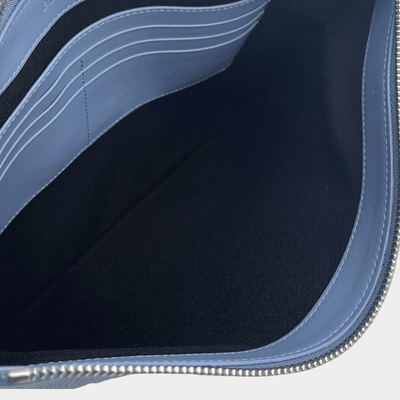 BURBERRY Blue Graphic Logo Canvas Clutch Pouch Bag - ALB