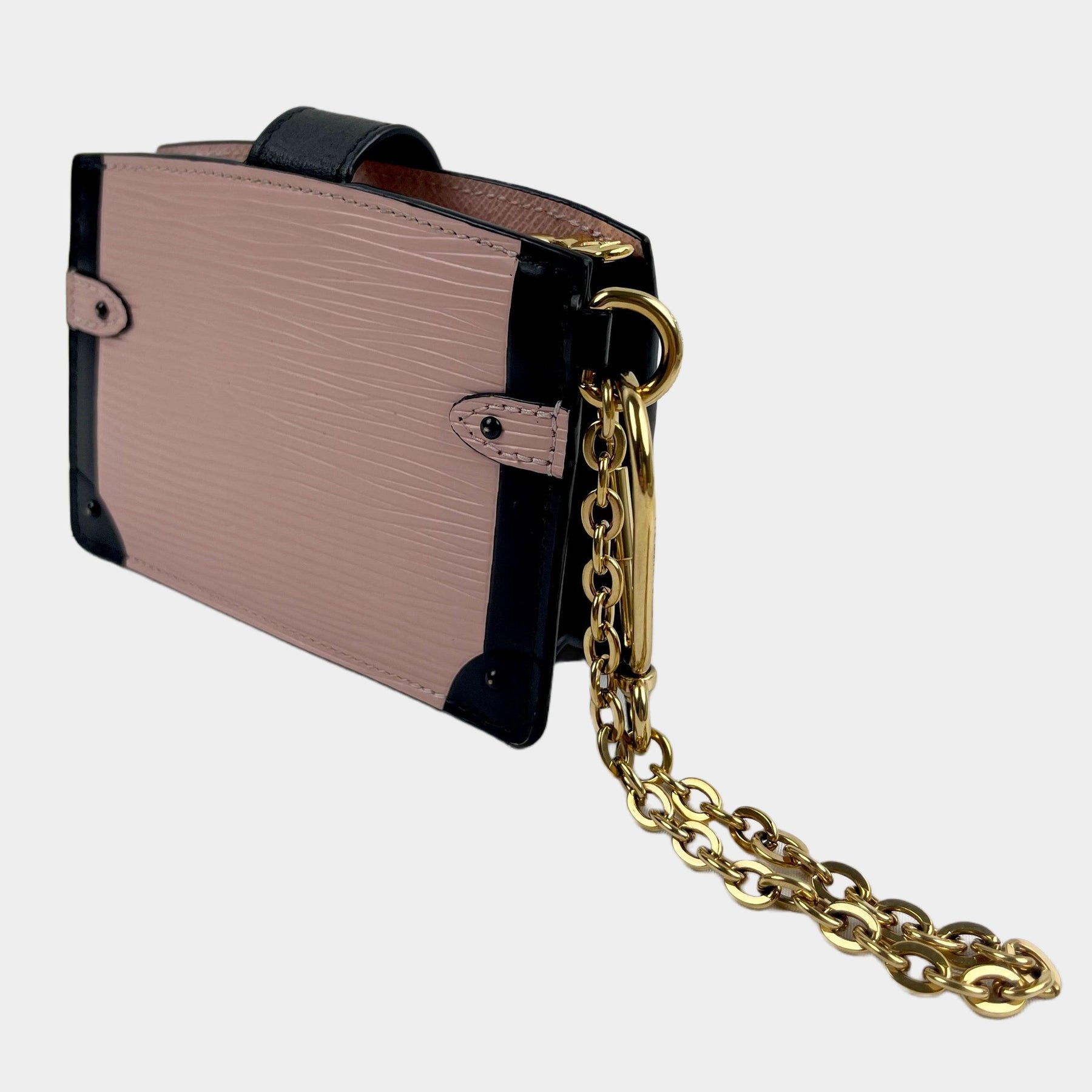 Louis Vuitton Pink Epi Trunk Multicartes Bag Leather Pony-style
