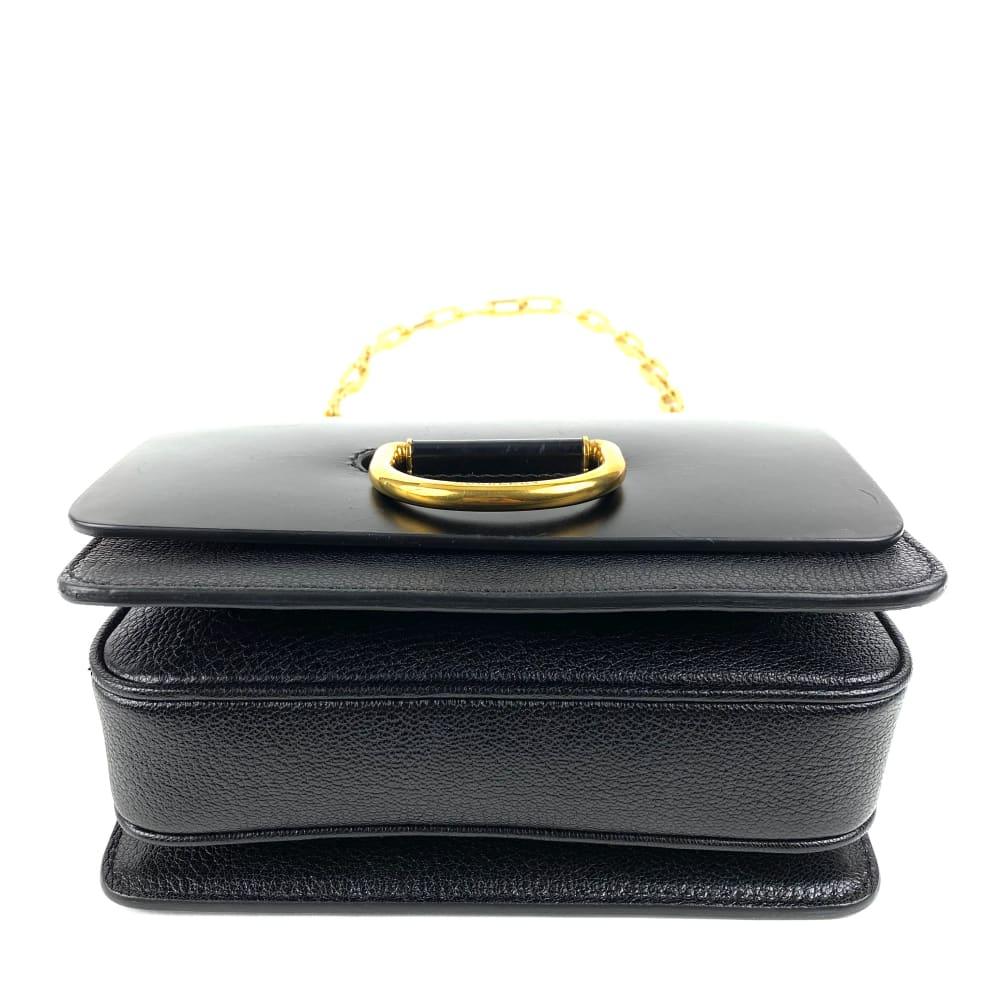 Burberry D-Ring Black Leather Mini Bag