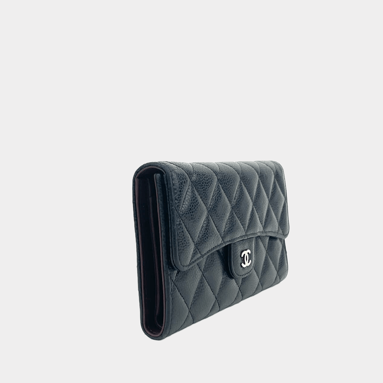 Authentic CHANEL Black Caviar Wallet  Valamode